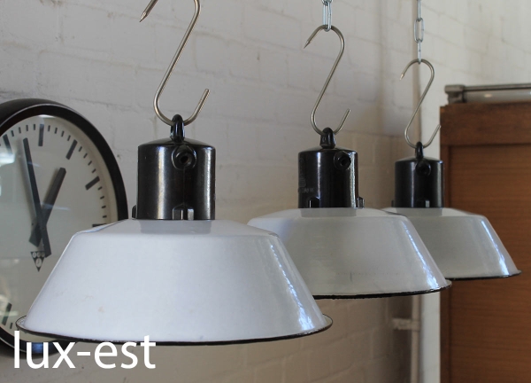 'JENA S BAKELIT' Industrielampe Fabrik Design Lampe Emaille Loft