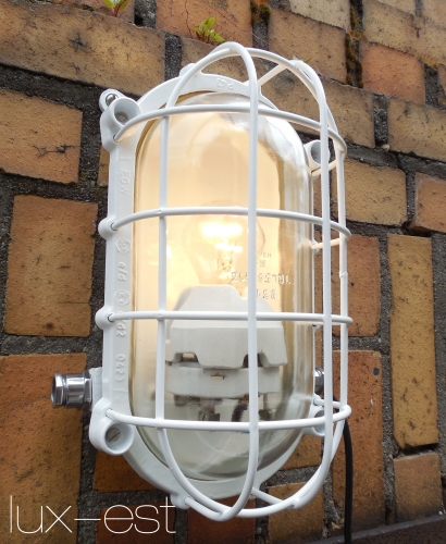 'STREHLA L SNOW' Fabrik Bunker Lampe Industriedesign Vintage