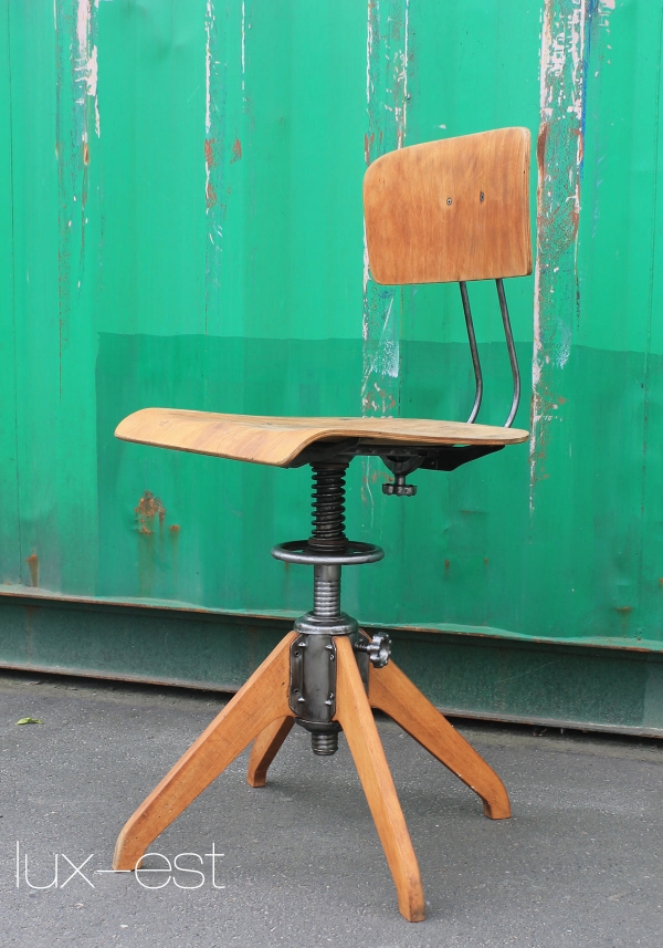 'ROWAC' Arbeits Dreh Stuhl Industrie Design Bauhaus Vintage Original