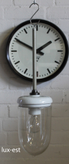 'SIEMENS PENDEL' Porzellanlampe Glas Pendellampe Vintage Loft