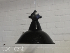 'RIESA S' Fabriklampe Industriedesign Lampe Emaille Bakelit