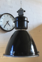 'PLZEN' Fabriklampe Design Industrielampe Emaille Vintage Glas